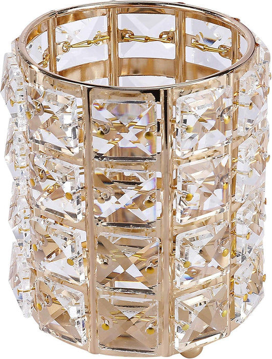 Portal AE Crystal Makeup Organizer - Gold Crystal Makeup Brush Holder Storage Organizer 10 * 12 (1 Piece)
