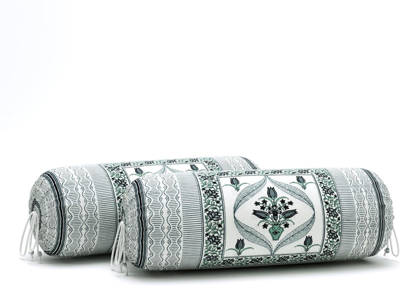 BLOCKS OF INDIA 200TC Diwan Set Cotton 8 Piece | Deewan Printed Bedsheet Sets for Living Room Hall (Set of 8 Piece, 1-Bed Sheet | 2-Bolster Cover | 5-Cushion Cover (Color 25)