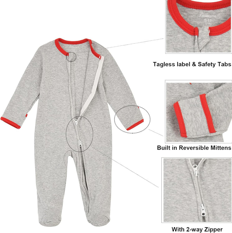 Aablexema Unisex Baby Baby Footie Pjs baby footie pjs