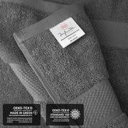 Infinitee Xclusives Premium Bath Towels Set Pack of 4-100% Ring Spun Cotton Bath Towels 70cm x 140cm - Highly Absorbent Durable Towels, Perfect for Daily Use (Charming Grey, Bath Towels)