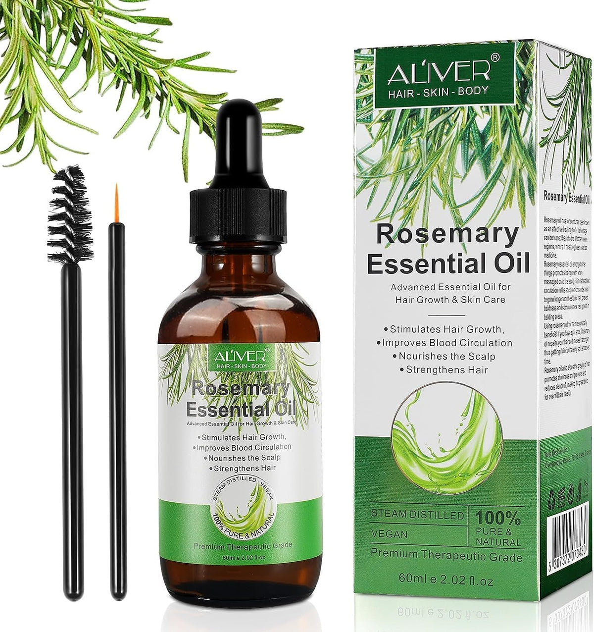 Hair Grow Oil 60ml, Pumpkin Seed Oil Serum for Hair Growth, Carrier Oil for Face, Nails, Body, Skin - Ideal for Aromatherapy and Massage β image 4