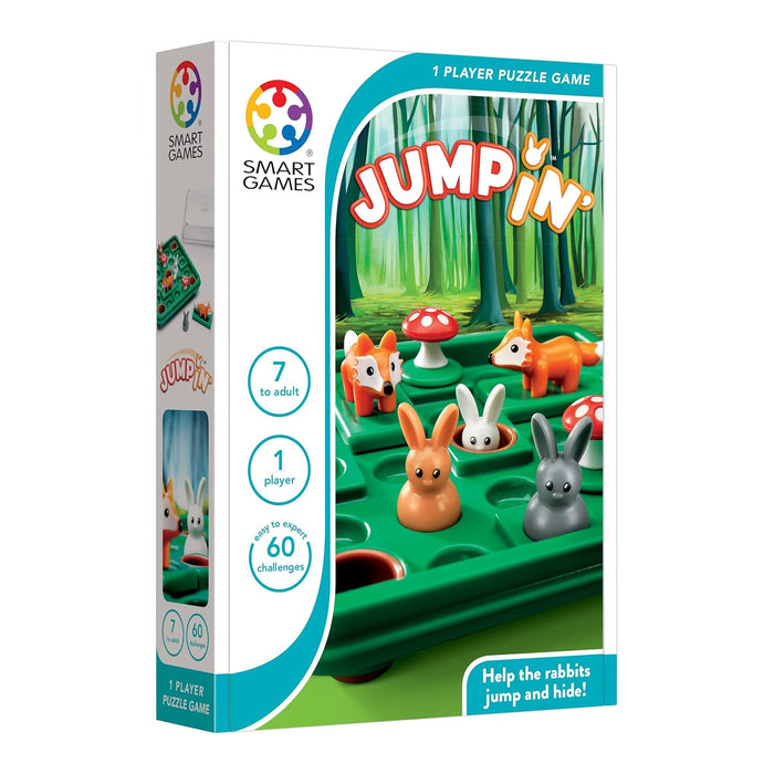 Smart Games - Jump In', Puzzle Game with 60 Challenges, 7+ Years, 24 x 17 x 4.5 cm (LxWxH)