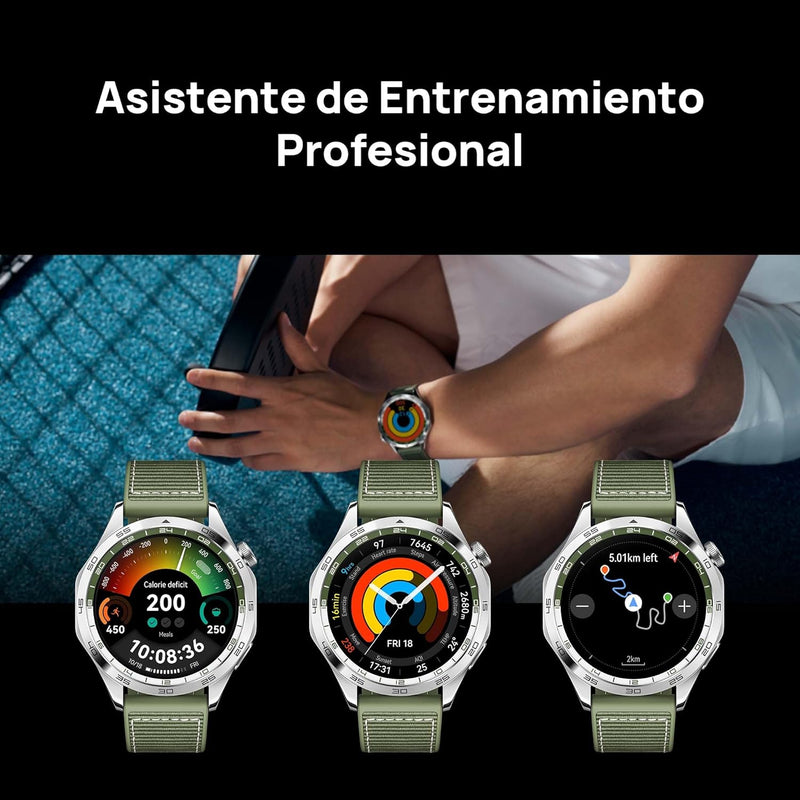 HUAWEI Watch GT4 46mm Smartwatch, Upto 2-Weeks Battery Life, Dual-Band Five-System GNSS Positioning, Pulse Wave Arrhythmia Analysis, 24/7 Health Monitoring, Compatible with Android & iOS, Black