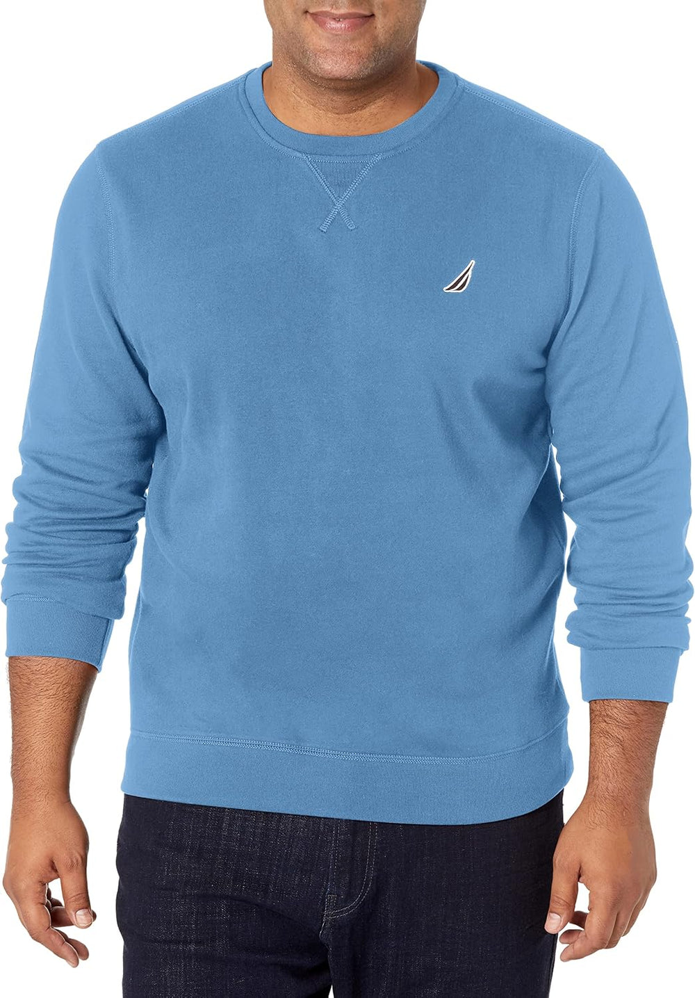 Nautica mens Basic Crew Neck Fleece Sweatshirt Basic Crew Neck Fleece Sweatshirt