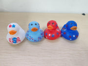 Jerify 96 Pcs 2 Inch Patriotic Rubber Ducks Bulk 4th of July Float Rubber Ducks Independence Day Small Shower Star Rubber Ducky for Bath Birthday Gifts Baby Showers Summer Beach Pool