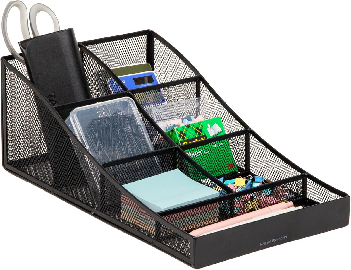 Mind Reader Coffee 7 Compartment Organizer, Black β image 3