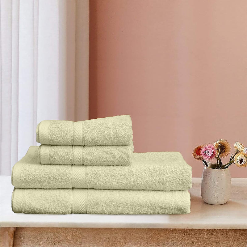 Hotel Linen Klub 4-Piece Hand Towel Set - Premium Cotton Terry, Luxurious Ringspun, 480 GSM Highly Absorbent and Quick Dry for Spa-Like Comfort, Size: 40 x 70 cm, Gray
