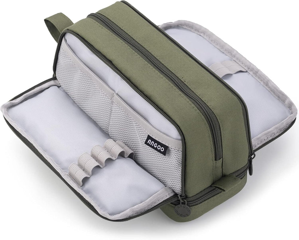 CICIMELON Large Capacity Pen Pencil Case with 4 Compartments, Multi-Slot Pencil Pouch Bag