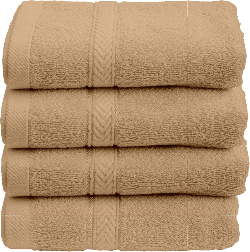 Hotel Linen Klub 4-Piece Hand Towel Set - Premium Cotton Terry, Luxurious Ringspun, 480 GSM Highly Absorbent and Quick Dry for Spa-Like Comfort, Size: 40 x 70 cm, Gray