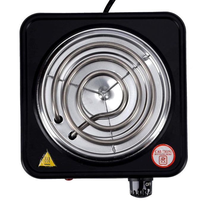 Olsenmark OMHP2278 Single Burner Electric Hot Plate, 1000W - Plate Diameter 185 mm - Variable Heat Settings - Overheat Protection - Light Indicator - Auto-Thermostat Control