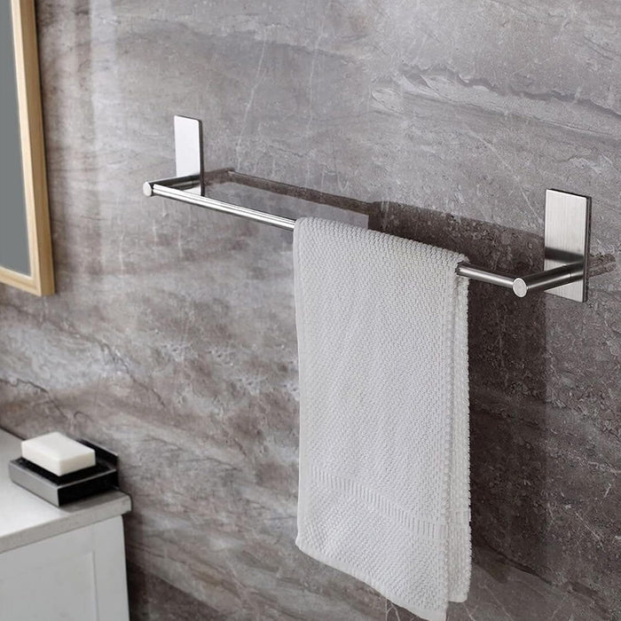 Sulfar Towel Rack Set with 3 Hook,304 Stainless Steel Towel Bar | Anti-rust Water-proof | Self-adhesive | Strong load-bearing | Sturdy | Toilet Bathroom Bath Towel Cleaning Tools Holder