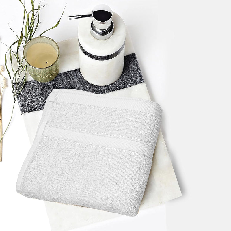 Hotel Linen Klub 4-Piece Hand Towel Set - Premium Cotton Terry, Luxurious Ringspun, 480 GSM Highly Absorbent and Quick Dry for Spa-Like Comfort, Size: 40 x 70 cm, Gray