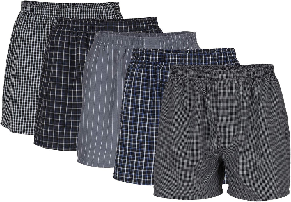 mens Woven Boxers, Multipack Boxer Shorts (pack of 10)