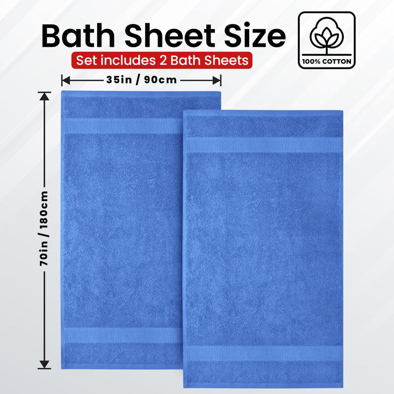 Infinitee Xclusives Premium Bath Towels Set Pack of 4-100% Ring Spun Cotton Bath Towels 70cm x 140cm - Highly Absorbent Durable Towels, Perfect for Daily Use (Charming Grey, Bath Towels)