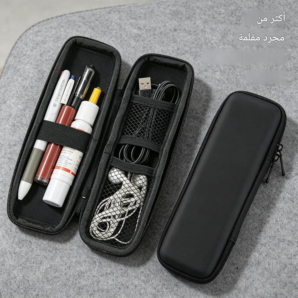Durable Hard Shell Pen Case EVA Stylus Pencil Holder Protective Carrying Case for Executive Fountain Pens Ballpoint Pens Secure Storage Organizer Ideal for Office Travel School Black Lightweight