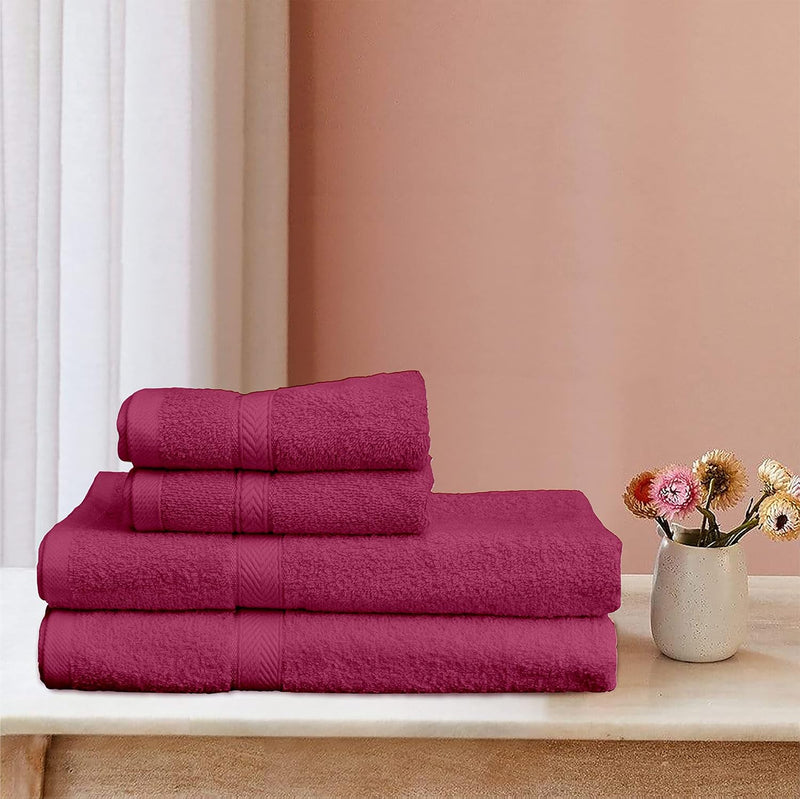 Hotel Linen Klub 4-Piece Hand Towel Set - Premium Cotton Terry, Luxurious Ringspun, 480 GSM Highly Absorbent and Quick Dry for Spa-Like Comfort, Size: 40 x 70 cm, Gray