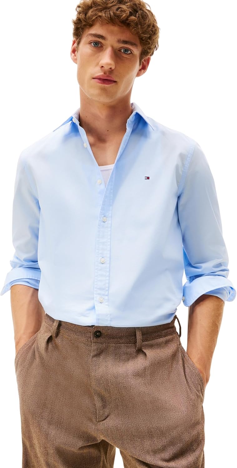 Mens Flex Poplin Kent Collar Sf Shirt Mw0mw40460 Slim Fit Shirt (pack of 1) β image 2