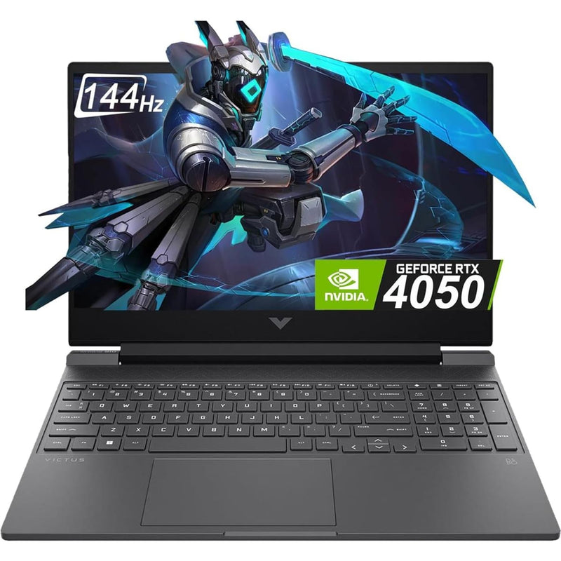 HP Victus 15 FA2701WM Gaming Laptop 15.6 inch, Intel Core i5-13420H Processor, 16GB DDR4 RAM, 512GB SSD,15.6" FHD IPS 144Hz, NVIDIA RTX 4050 6GB Graphics, English Backlit Keyboard,Win 11,Mica Silver