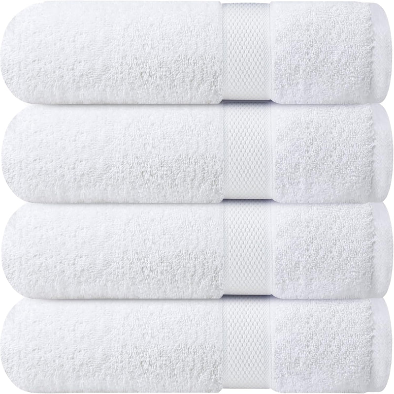Infinitee Xclusives Premium Bath Towels Set Pack of 4-100% Ring Spun Cotton Bath Towels 70cm x 140cm - Highly Absorbent Durable Towels, Perfect for Daily Use (Charming Grey, Bath Towels)