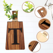 Jetec Cutting Board Eat Sign Set Hanging Art Kitchen Fork and Spoon Wall Decor Rustic Primitive Country Farmhouse for Home Decoration ()