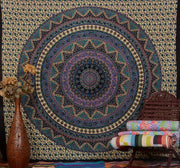 Trade Star Mandala bedsheet Indian Bedsheet Large Table Cloth Picnic Mat Bohemian Wall Hanging Bedcover Long Bedspread Vertical Wall Hanging Wall Background Sheet Wall Tapestry (Pattern 17)