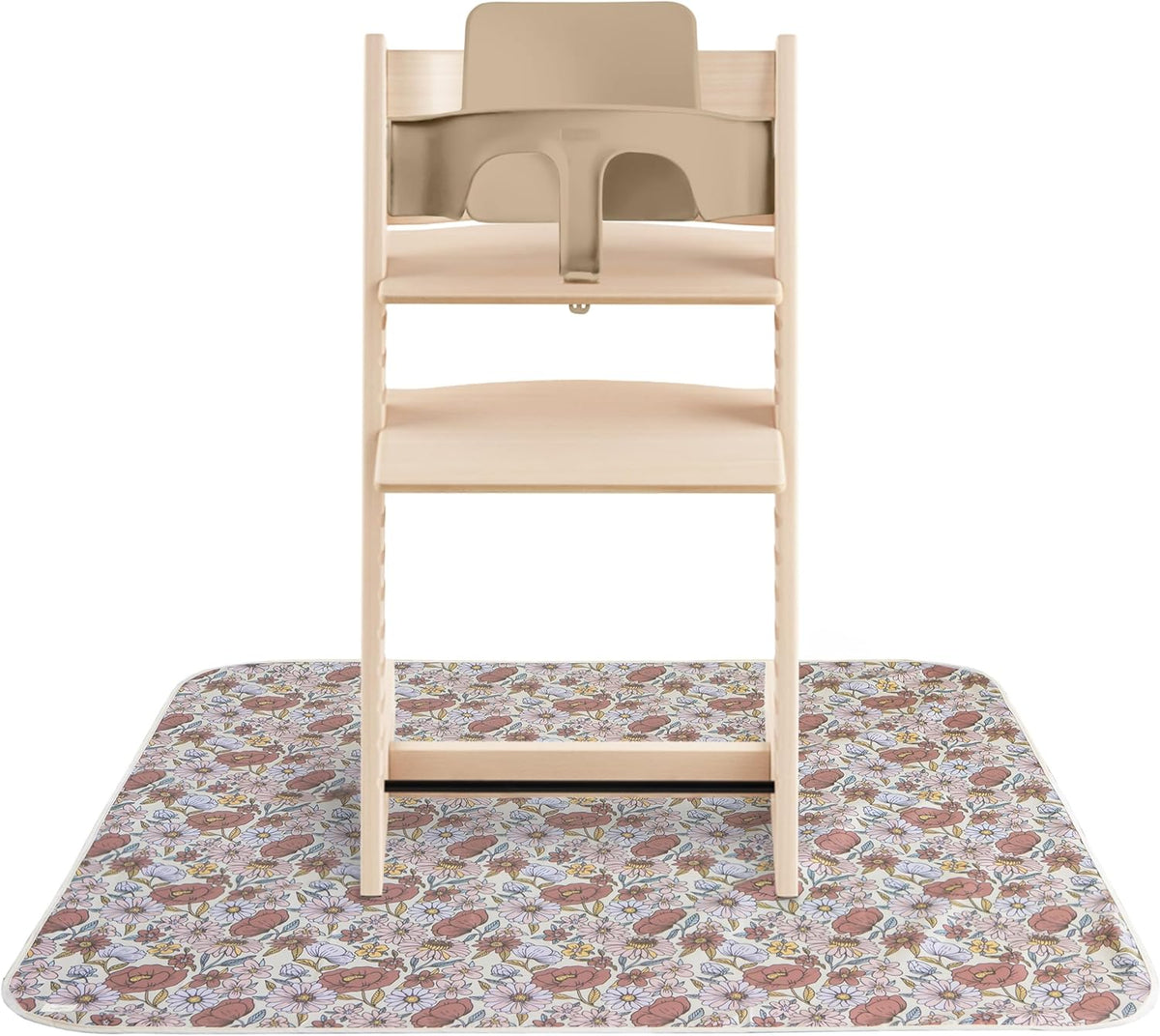 Baby Splat Mat 42.5x42.5 Inch (Olive Check) Water Resistant for Under High Chair and Infant Play β image 8