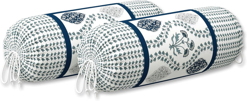 BLOCKS OF INDIA 200TC Diwan Set Cotton 8 Piece | Deewan Printed Bedsheet Sets for Living Room Hall (Set of 8 Piece, 1-Bed Sheet | 2-Bolster Cover | 5-Cushion Cover (Color 25)