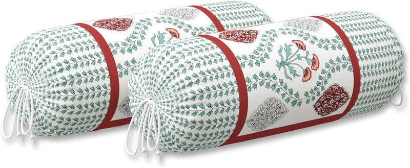 BLOCKS OF INDIA 200TC Diwan Set Cotton 8 Piece | Deewan Printed Bedsheet Sets for Living Room Hall (Set of 8 Piece, 1-Bed Sheet | 2-Bolster Cover | 5-Cushion Cover (Color 25)