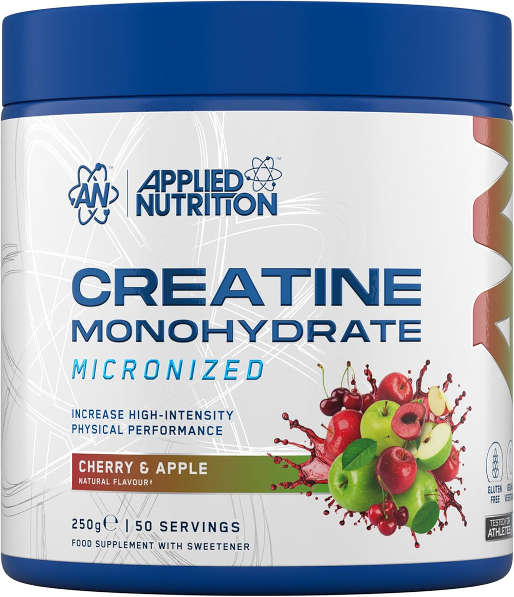 Applied Nutrition Creatine Flavoured - Creatine Monohydrate Micronized Powder with Flavour, Increases High-Intensity Physical Performance (250g - 50 Servings) (Strawberry & Raspberry)