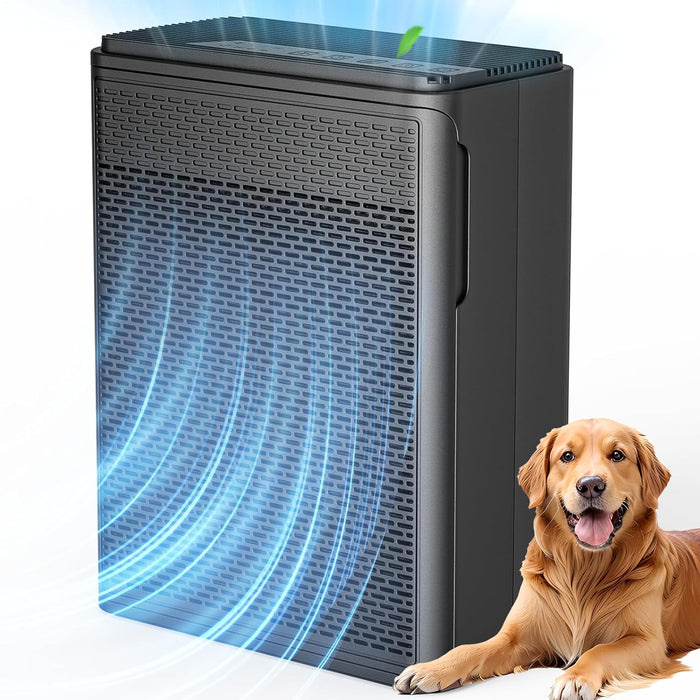 YARIKI Air Purifiers for Home Pets Covers Up to 1500 Sq Ft,H13 Hepa Filter with Washable Pre-Filter,Pet Hair Dander Smoke Air Cleaner,22 dB Quiet Sleep for Living Room Bedroom Kitchen,P280 (1, Black)
