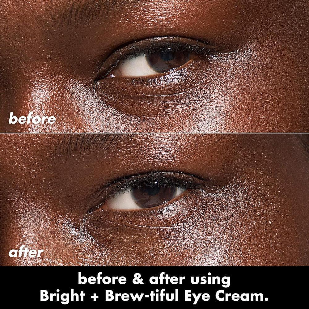 e.l.f. SKIN Bright + Brew-tiful Eye Cream, Helps Brighten Appearance Of Undereye Dark Circles & Repair Puffiness, Vegan & Cruelty-Free