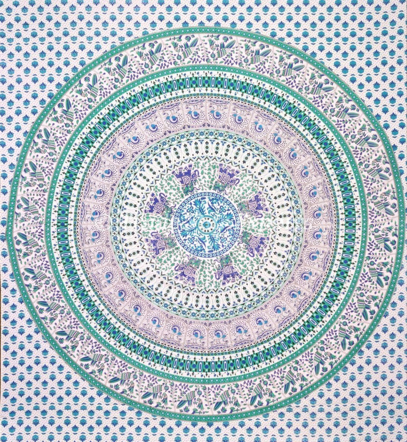 Trade Star Mandala bedsheet Indian Bedsheet Large Table Cloth Picnic Mat Bohemian Wall Hanging Bedcover Long Bedspread Vertical Wall Hanging Wall Background Sheet Wall Tapestry (Pattern 17)