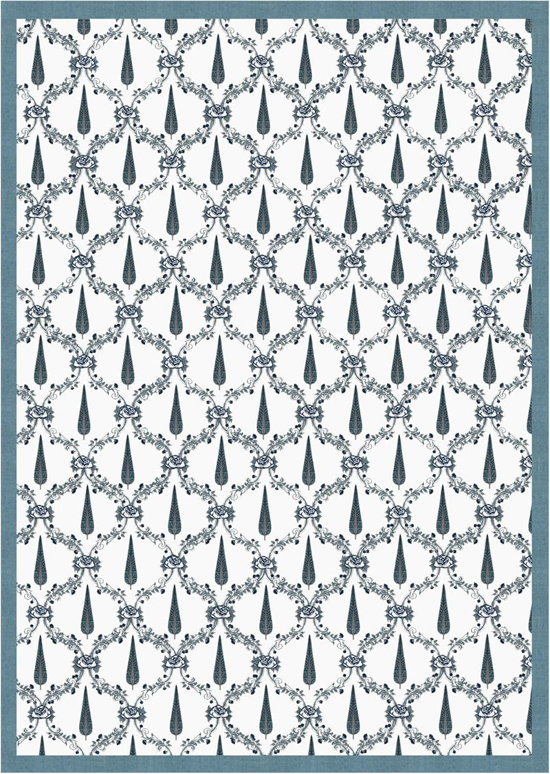 BLOCKS OF INDIA 200TC Diwan Set Cotton 8 Piece | Deewan Printed Bedsheet Sets for Living Room Hall (Set of 8 Piece, 1-Bed Sheet | 2-Bolster Cover | 5-Cushion Cover (Color 25)