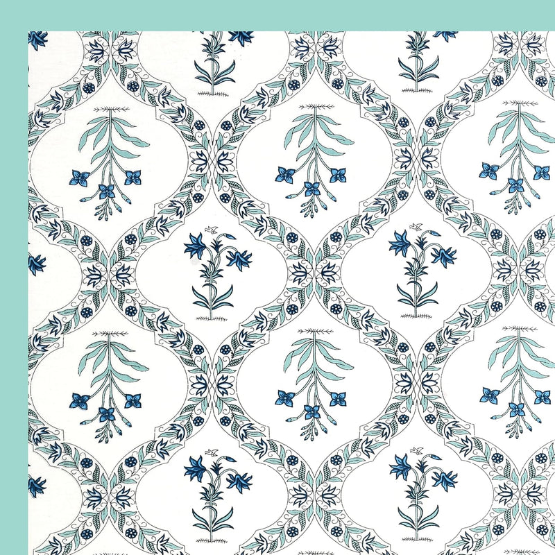 BLOCKS OF INDIA 200TC Diwan Set Cotton 8 Piece | Deewan Printed Bedsheet Sets for Living Room Hall (Set of 8 Piece, 1-Bed Sheet | 2-Bolster Cover | 5-Cushion Cover (Color 25)