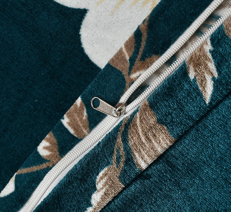 TIB Presents Flannel Warm Diwan Cover Set, 1 Single Bedsheet (60 x 90 inch), 5 Pillows (16 x 16 inch), 2 Bolster Covers (16 x 32 inch) (Triangle Black)