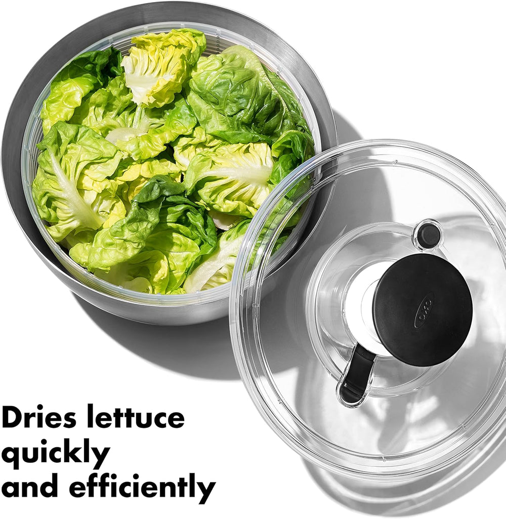 Good Grips Salad Spinner 6-2/74-Quart Stainless Steel 1071497