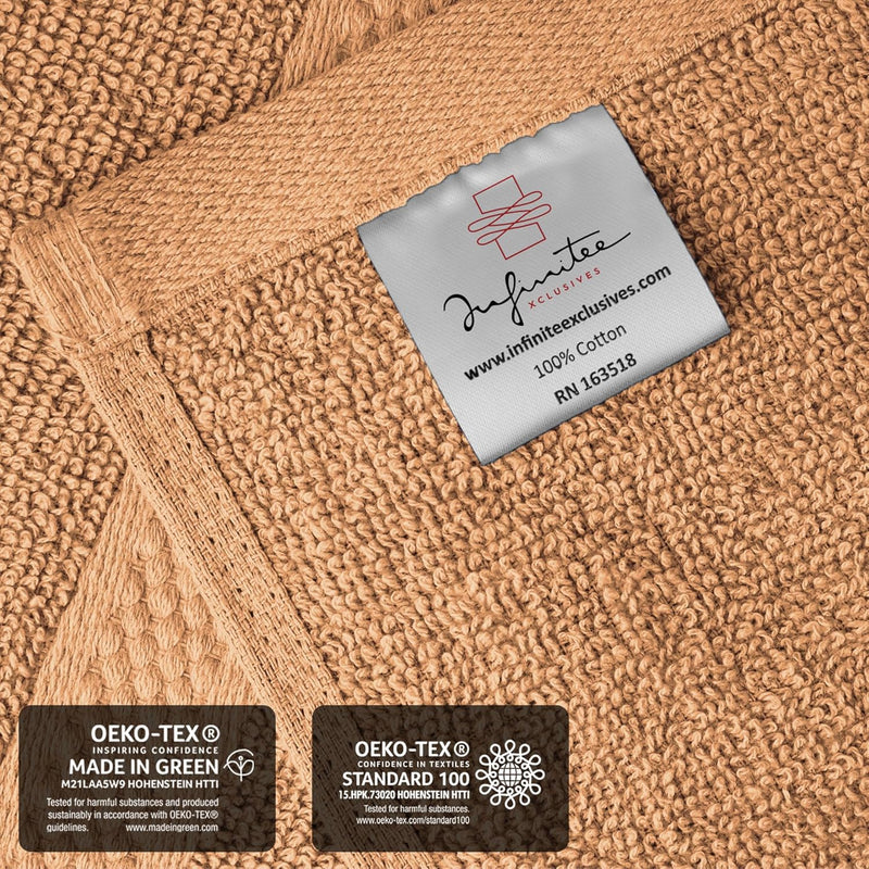 Infinitee Xclusives Premium White Hand Towels - Pack of 6, 41cm x 71cm Bathroom Hand Towel Set, Hotel & Spa Quality Hand Terry Towels for Bath room, Highly Absorbent and Super Soft Bathrooms Towels