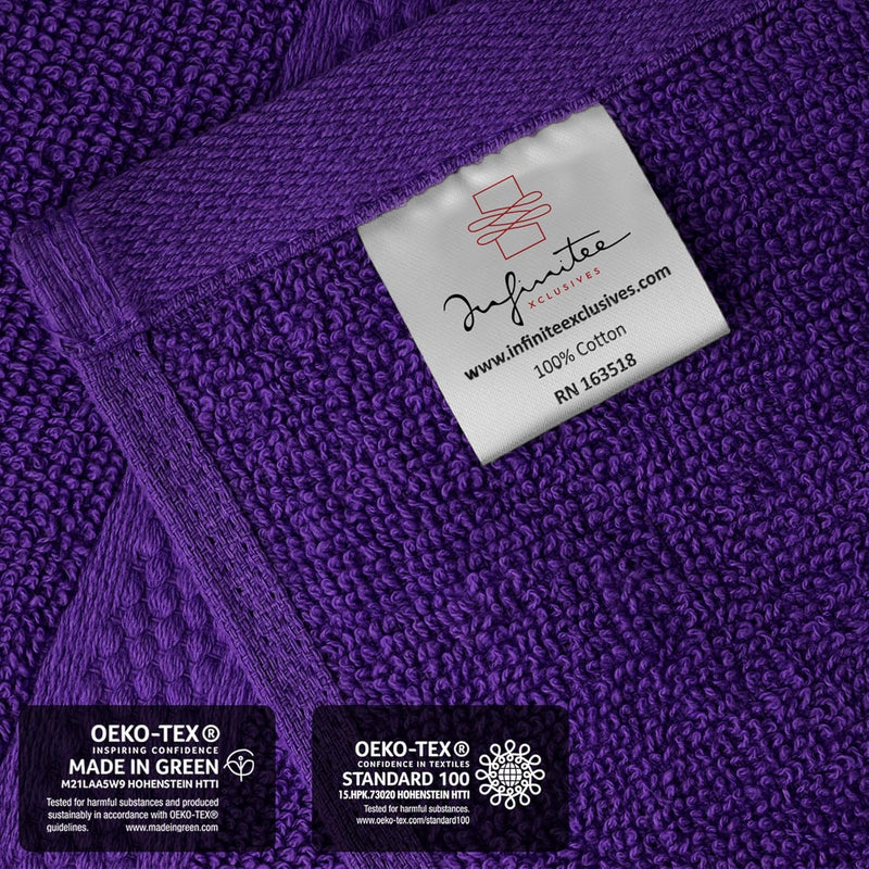 Infinitee Xclusives Premium White Hand Towels - Pack of 6, 41cm x 71cm Bathroom Hand Towel Set, Hotel & Spa Quality Hand Terry Towels for Bath room, Highly Absorbent and Super Soft Bathrooms Towels