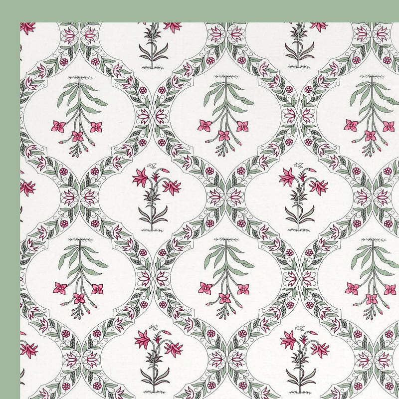 BLOCKS OF INDIA 200TC Diwan Set Cotton 8 Piece | Deewan Printed Bedsheet Sets for Living Room Hall (Set of 8 Piece, 1-Bed Sheet | 2-Bolster Cover | 5-Cushion Cover (Color 25)