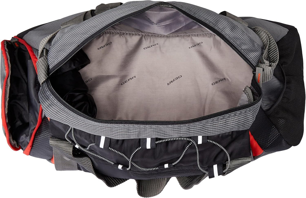 Yoga 30L Medium Water Resistant Travel Duffle Bag/Gym Bag/Sports Duffle for Men/Women(Grey-Black-Orange)