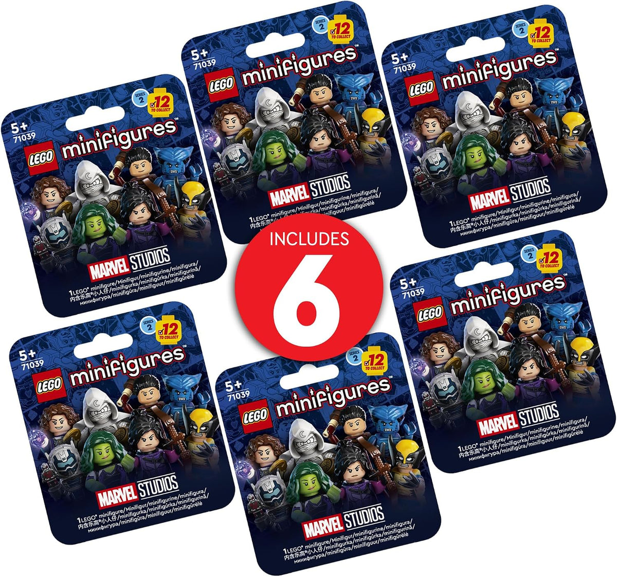 Minifigures Marvel Series 2 6 Pack 66735 Mystery Blind Box, Surprise Collectible Characters for Role Play or to Add to a Minifigure or Marvel Collection, A Gift for Disney and Marvel Fans – image 2