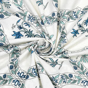 BLOCKS OF INDIA 200TC Diwan Set Cotton 8 Piece | Deewan Printed Bedsheet Sets for Living Room Hall (Set of 8 Piece, 1-Bed Sheet | 2-Bolster Cover | 5-Cushion Cover (Color 25)