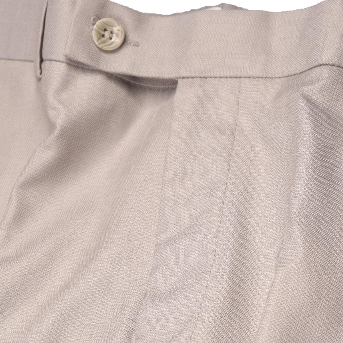 Linen Blend Slim Fit Formal Trousers for Men, Size: 35, Beige – image 2