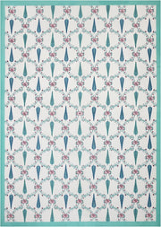 BLOCKS OF INDIA 200TC Diwan Set Cotton 8 Piece | Deewan Printed Bedsheet Sets for Living Room Hall (Set of 8 Piece, 1-Bed Sheet | 2-Bolster Cover | 5-Cushion Cover (Color 25)