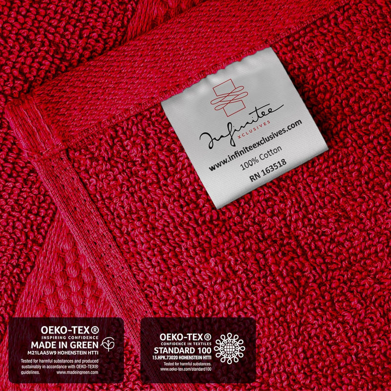 Infinitee Xclusives Premium White Hand Towels - Pack of 6, 41cm x 71cm Bathroom Hand Towel Set, Hotel & Spa Quality Hand Terry Towels for Bath room, Highly Absorbent and Super Soft Bathrooms Towels