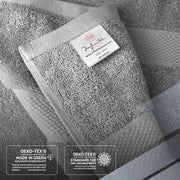 Infinitee Xclusives Premium Bath Towels Set Pack of 4-100% Ring Spun Cotton Bath Towels 70cm x 140cm - Highly Absorbent Durable Towels, Perfect for Daily Use (Charming Grey, Bath Towels)