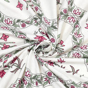 BLOCKS OF INDIA 200TC Diwan Set Cotton 8 Piece | Deewan Printed Bedsheet Sets for Living Room Hall (Set of 8 Piece, 1-Bed Sheet | 2-Bolster Cover | 5-Cushion Cover (Color 25)