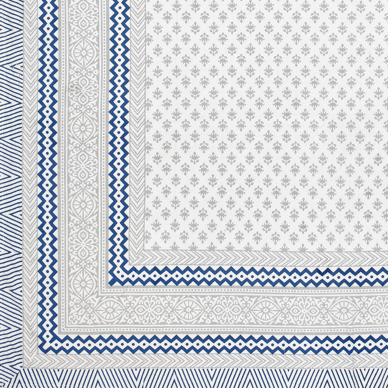 BLOCKS OF INDIA 200TC Diwan Set Cotton 8 Piece | Deewan Printed Bedsheet Sets for Living Room Hall (Set of 8 Piece, 1-Bed Sheet | 2-Bolster Cover | 5-Cushion Cover (Color 25)