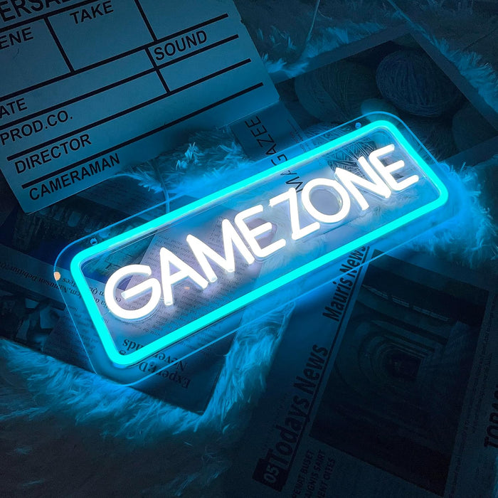Tazweeq Neon Signs, Game Zone Light Neon Sign for Wall Decor, Bedroom, Game Room, Led Signs Gamer Gifts