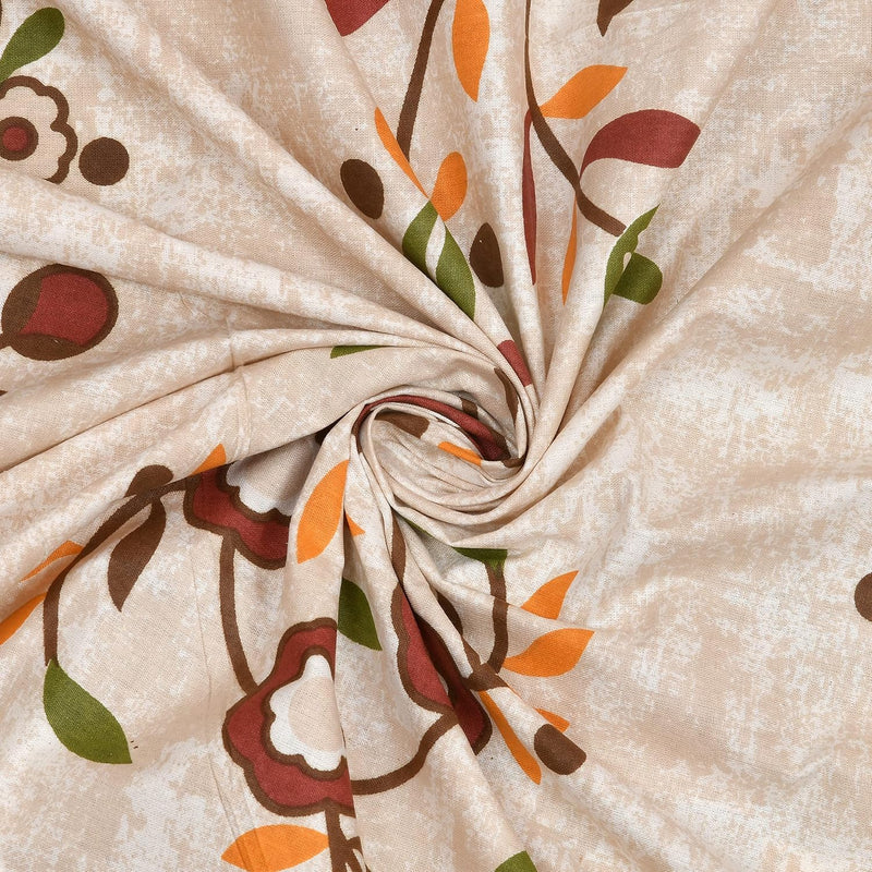 BLOCKS OF INDIA 200TC Diwan Set Cotton 8 Piece | Deewan Printed Bedsheet Sets for Living Room Hall (Set of 8 Piece, 1-Bed Sheet | 2-Bolster Cover | 5-Cushion Cover (Color 25)